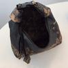 Bolso Bandolera para Mujer Nueva Moda Simple Estilo Nacional Gran Capacidad Estampado Hoja de Bambú Bolso de Hombro Simple Casual Bolso Dumpling