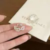 Pendiente de Nariz de Cerdo Completo de Pedrería Estilo Retro Francés de Lujo Ligero Diseño Pequeño de Nicho Sentido del Temperamento Personalidad Exquisito Moda Versátil Pendiente