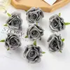 Cabeça de flor de rosa de simulação retrô flor de seda flor artificial material de guirlanda DIY feito à mão decoração de parede de flores de casamento para casa