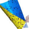 Tablas Atrapamoscas Adhesivas, Tablas Amarillas y Azules, Tablas Atrapamoscas Doble Cara, Insectos Voladores Pequeños, Moscas de la Fruta, Trips, Dispositivos Atrapamoscas, Pegatinas para Chinches de Huerto Invernadero