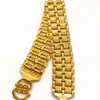 Pulseira Corrente de Relógio Masculino Clássica Banhada a Ouro de Cobre Vietnamita Dupla Bênção, Estilo Ousado e Maduro, Atacado