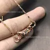 Collar de Leopardo con Puntos de Diamante de Alto Nivel, Europeo y Americano, Transfronterizo, con Colgante de Leopardo Tímido Tachonado de Diamantes y Colgante de Cabeza de Leopardo, Directo del Fabricante