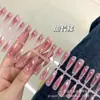 """Foto Real do Vendedor""" Cor Nude Blush Puro Arte de Unha Finalizada Peças de Unha Pré-fabricadas Processamento Manual por Pulverização Atacado Desgaste"""