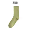Calcetines para Mujer de Caña Media Verano Algodón Delgado Boca Ancha Calcetines de Luna Color Sólido Combinan con Todo Calcetines Sin Costuras Venta al por Mayor Calcetines Apilados