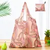 Bolsa de compras plegable de gran capacidad, bolso de mano portátil para supermercado, impresión de logotipo, bolsa de almacenamiento 190T, directo de fábrica