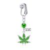Comércio eletrônico transfronteiriço Amazon novo zircão perfurado falso umbigo piercing umbigo unha joias brincos clipe de orelha