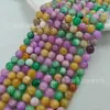 Piedra Natural Color Blanco Piedra Optimizada Perlas Redondas de 6~10mm Perlas Sueltas Pulsera de Tres Colores Alxa Accesorios para Collares