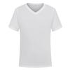 Camiseta deportiva de manga corta con cuello en V, absorción de humedad, secado rápido, 180 g, personalizada, publicidad, ropa de grupo con logo, maratón