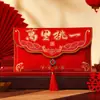 Tecido para Festas de Casamento no Atacado, Cerimônia do Chá de Noivado, Envelopes Vermelhos para Troca de Títulos, Venda Direta da Fábrica