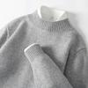Cárdigan de Cuello Alto Grueso para Hombre 25 Otoño e Invierno Nuevo Negocios Casual Tejido Camiseta Base Suéter Holgado y Versátil