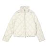 Chamarra Ligera Bie con Capucha Oculta y Cuello Alto para Mujer, 95% Plumón de Pato Blanco, Chaqueta Corta Acolchada de Diamante