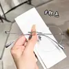 Gafas Miopía Sin Montura para Mujer, Estilo Coreano, Modernas, Lisas, Ultraligeras, Se Pueden Equipar con Grado de Astigmatismo, Decoloración, Monturas de Gafas Sin Montura