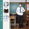Nuevo Vestido Largo Blanco de Manga Larga Traje Vestido de Graduación Estilo Colegio Británico Uniforme Escolar Vestido Personalizado para Actuación Estudiantil