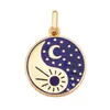 K93 Accesorios para Joyería DIY Estilo Europeo y Americano Color Luna Estrella Polar Arcoíris Zircón Colgante