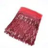 30cm de Ancho Encaje de Flecos de Lentejuelas Ropa de Baile Accesorios para Manualidades DIY Accesorios de Costura Vestido