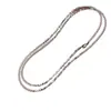 Estilo de Zhao Liying ~ Cadena de Suéter de Perlas de Plata Rota Collar Largo Nuevo Chinoiserie Lujo Accesible Collar Apilado de Cuentas de Mijo