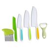 Juego de cuchillos de cocina para niños de 13 piezas Herramientas para cortar verduras y frutas para niños Traje grande Juego de cuchillos de plástico para jardín de infancia