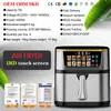 Freidora de Aire Transfronteriza para Uso Doméstico, Multifuncional, Inteligente, de Alta Potencia, Gran Capacidad, Sin Aceite, Bajo en Grasa, para Asar Alitas de Pollo y Papas Fritas, Freidora Eléctrica