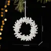 Nuevo Colgante de Plástico Blanco con Copos de Nieve Brillantes, Mariposa Árbol de Navidad Bolsa de Regalo Caramelo Colgante Pequeño Decoración de Carrillón de Viento