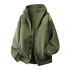 Nueva Chaqueta Cardigan con Capucha para Hombre Otoño e Invierno Color Sólido Tallas Grandes de un Solo Botón Estilo Pareja Suéter Casual para Hombre