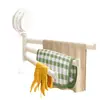 Estante para Trapos de Cocina con Ventosa, Estante Giratorio de Múltiples Barras para Esquina de Fregadero con Drenaje, Estante de Almacenamiento, Toallero de Pared
