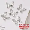 Novo Pacote de Acessórios para Nail Art Transfronteiriços Liga de Zinco Strass Borboleta Pingente para Nail Art Multicor Recortado DIY Usável Material para Unhas