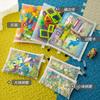 Bolsa de armazenamento para quebra-cabeças brinquedo Bolsa God para crianças Bolsa para peças pequenas Lego Bolsa caixa de cartas de blocos de construção Artefato organizador transparente