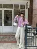 Suéter de Color Puro Estilo Coreano Suave Moda Femenina Bufanda Versátil Diseño Desmontable Nicho Otoño e Invierno Top Tejido