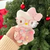 Nuevo Llavero de Peluche Original Hello Kitty Invierno Nuevo Conjunto Cálido Colgante de Bolsa de Regalo Gato Kt