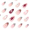 Uñas Vestibles de Patrón de Cocodrilo Estilo Francés de Venta Caliente Transfronteriza, Arte de Uñas de Estrella de Cinco Puntas, Puntas de Uñas, Piezas de Uñas Vestibles, Productos Terminados al por Mayor