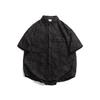 Camisa de manga corta Planetmusic de verano con textura retro para hombre, estilo japonés, informal, holgada, 0345