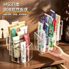 Estante de almacenamiento de ungüentos con múltiples compartimentos, organizador de tubos transparente con forma de pez para escritorio, organizador de ungüentos dividido para salón de belleza, en stock
