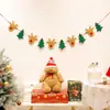 Nueva Flor de Navidad Fieltro Banner Festivo Decoración Arreglo Colgante para Árbol de Navidad Bandera Decoración