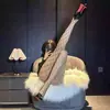 Medias eróticas sexys para mujer, lencería sexy, conjunto de medias enteras apasionadas sin entrepierna para mujer