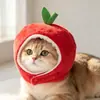 Adereços de Halloween para Animais de Estimação, Gatos, Filhotes, Ursos de Pelúcia, Bananas, Berinjelas, Tomates, Maçãs, Chapéus, Adereços de Cabeça, Acessórios Fofos de Animais