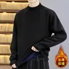 Comercio exterior transfronterizo generación otoño e invierno nuevo suéter de punto casual con cuello medio alto acolchado de terciopelo cálido