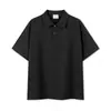 Nueva Camisa Polo de Verano 240g 65% Algodón Cómodo Algodón Piqué Doble Botón Diseño Creativo Botón de Contraste Manga Corta