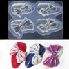 Molde estéreo de silicona para joyería de uñas, con diseño de oso Aurora, color mágico transparente y lazo rojo para uñas, fabricantes de fuentes