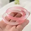 Direto da fábrica pedra de quartzo natural jade raiz de lótus rosa pequeno bracelete redondo ouro jade rosa jade bracelete fornecimento ao vivo