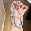 Pulseira de Pérola de Calcedônia para Mulheres, Pulseira de Cristal, Joia de Mão, Pulseira de Contas, Pequenos Acessórios de Cristal Natural