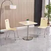 Juego de mesa y sillas para comida rápida, bar de snacks, tienda de fideos, cafetería escolar para estudiantes, comedor de empresa, comedor de fábrica, mesa y sillas de comedor de acero inoxidable
