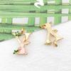 Accesorios de joyería DIY, colgante pequeño de aleación con gotas de aceite, accesorios para colgantes de pulsera, floricultura, letras en inglés, lista 1