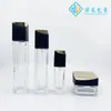 Em estoque Frasco quadrado novo 120ml conjunto frasco de loção aquosa 100ml Essência 40ml frasco de creme para olhos creme facial 20g