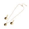 [Bingmeng] Elegante collar de acero inoxidable con colgante de luna personalizado, joyería nueva europea y americana, traje N1335