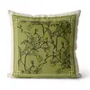 Cojín Decorativo para Sofá Estilo Medieval Color Verde Oliva, Cojín Geométrico Retro para Cabecera, Cojín Decorativo para Sala de Estar Estilo Chino Nuevo, Dropshipping