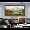 Pintura de Paisaje Sala de Estar Pintura Colgante Cornucopia Pared de Fondo del Sofá Pintura Decorativa Pintura al Óleo Pintada a Mano Mural de Paisaje Atmósfera de Alta Gama