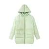 Exclusivo Transfronteiriço para o Popular Inverno Novo da Aliexpress Jaqueta de Algodão Quente com Capuz e Mangas Bufantes Estampada com Flores Doces