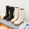 Botas Altas de Moda Estilo Británico para Niñas Novedades Otoño/Invierno 2026 Botas de Piel con Felpa para Niños Medianos y Grandes Versátiles Botas de Princesa Elegantes