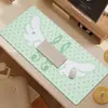 Alfombrilla de Ratón Grande con Notas Musicales Dulces Japonesas, Alas, Lunares, Chica, Alfombrilla Antideslizante para Escritorio, Alfombrilla Suave para Teclado de Gaming