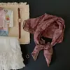 Pañuelo Retro Cuadrado Pequeño Estilo Coreano 53, Pañuelo Decorativo Artístico Estilo Francés de Verano de Algodón Lino Seda para Mujer, Delgada Goma para el Cabello, Pañuelo para la Cabeza Estampado Paisley, Bufanda de Cuello